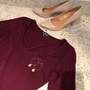 Maroon Body-con dress from LuLus